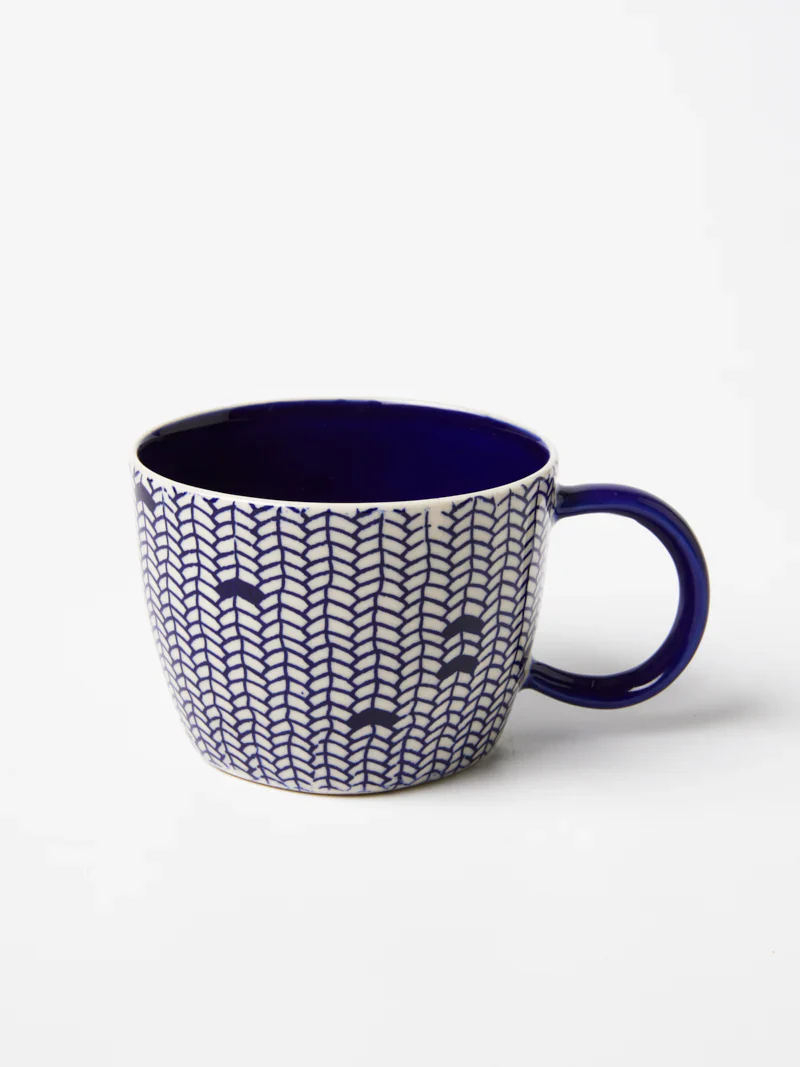 Jones & Co - BLUE WEAVE MUG - Image 4