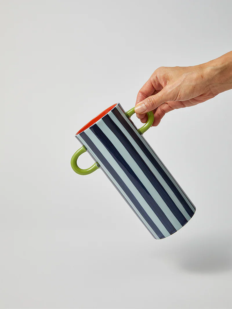 Jones & Co - GRIFFE BLUE STRIPE TALL VASE - Image 2