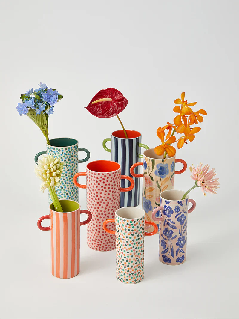 Jones & Co - GRIFFE BLUE STRIPE TALL VASE - Image 4