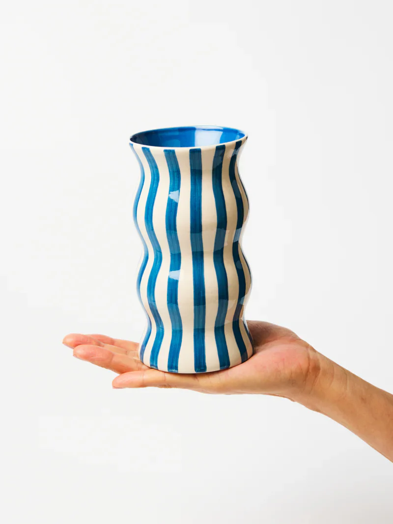 Jones & Co - PALMA NAVY STRIPE VASE