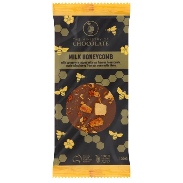 Ministry Of Chocolate - Honeycomb – 100g Milk Chocolate Bar