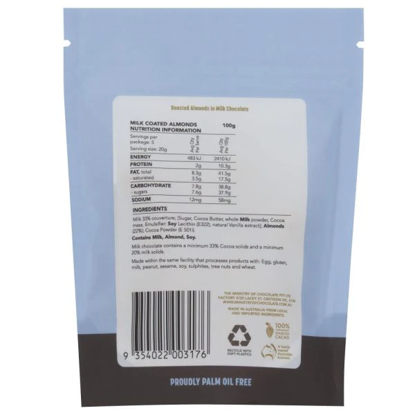 Ministry of Chocolate - Milk Coated Almonds 100g - Image 3