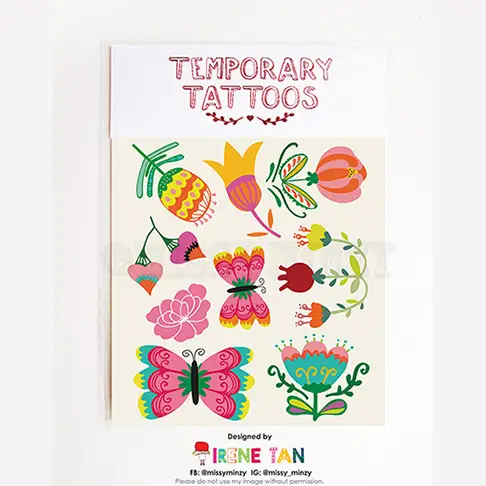 Missy Minzy - Flower Garden Temporary Tattoos