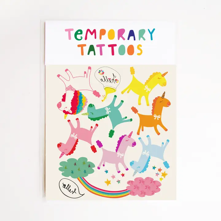 Missy Minzy - Rainbow Unicorns Temporary Tattoos