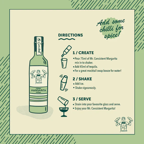 Mr Consistent - LOCAL PICK UP ONLY - MARGARITA COCKTAIL MIXER - 10 SERVES - Image 2