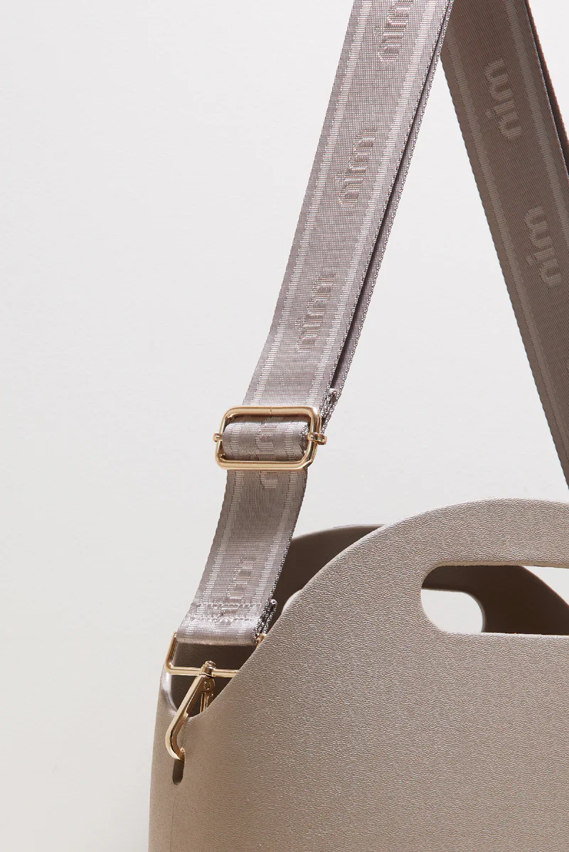 Nim - Shoulder Strap - Taupe Mono + Gold