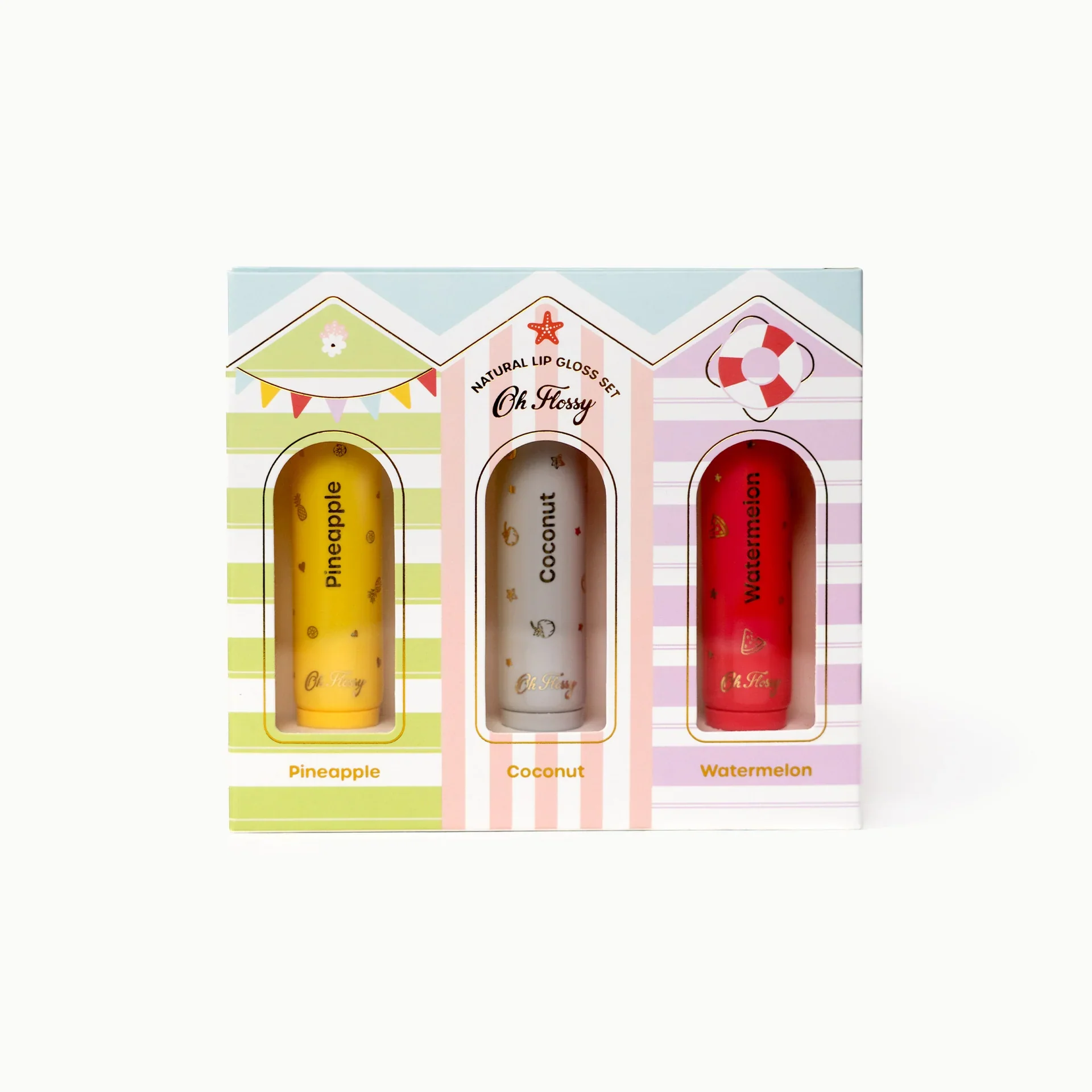 Oh Flossy - Beach Club Natural Lip Gloss Set