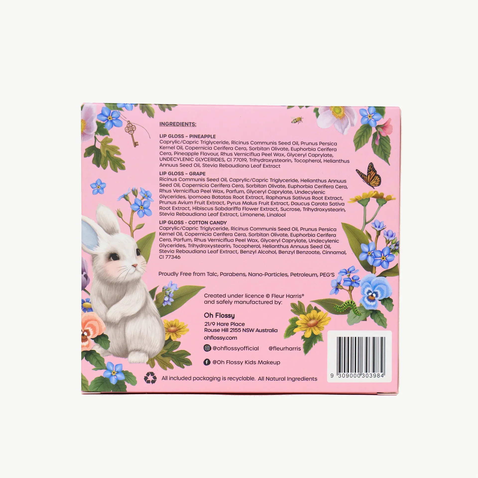 Oh Flossy x Fleur Harris - Garden Of Dreams Collection Natural Lip Gloss Set - Image 2