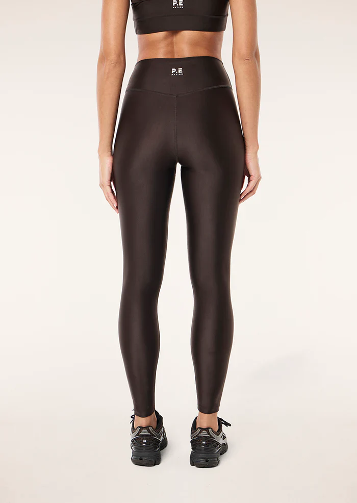 PE Nation - Fairmont Full Length Legging - Coffee Shine - Image 2