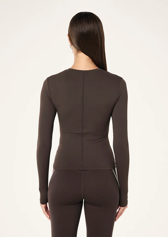 PE Nation - Foundation Long Sleeve Top - Coffee - Image 5
