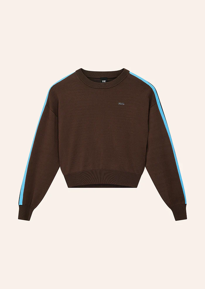 PE Nation - Retreat Knit Jumper - Coffee & Marina - Image 4