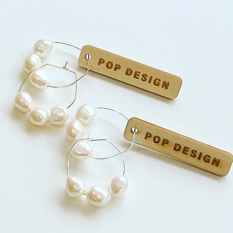 Pop Design - Fresh Water Pearl Earrings - Madeline - Image 4