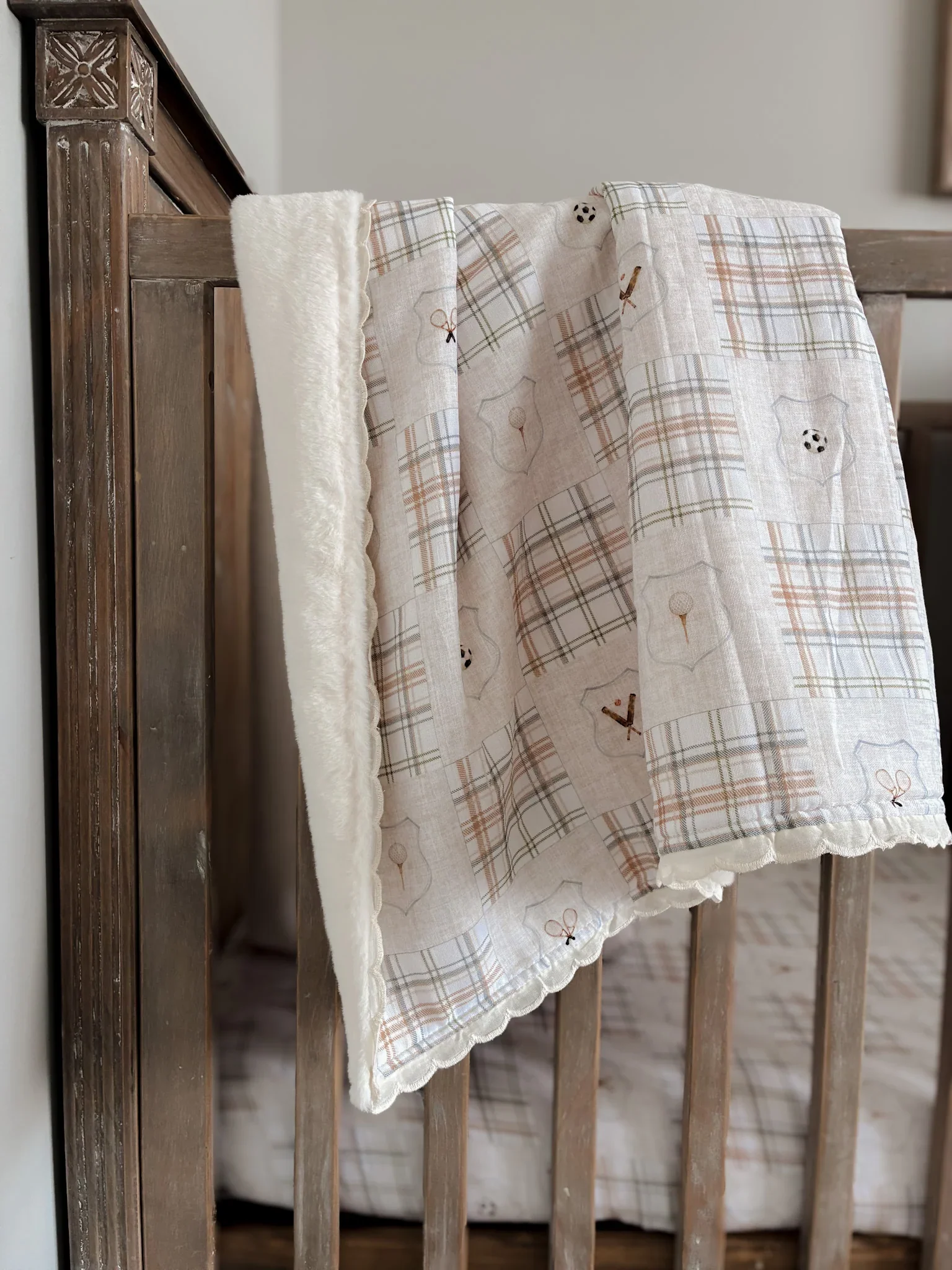 Pop Ya Tot - Old Sport Fur Lined Cot Blanket
