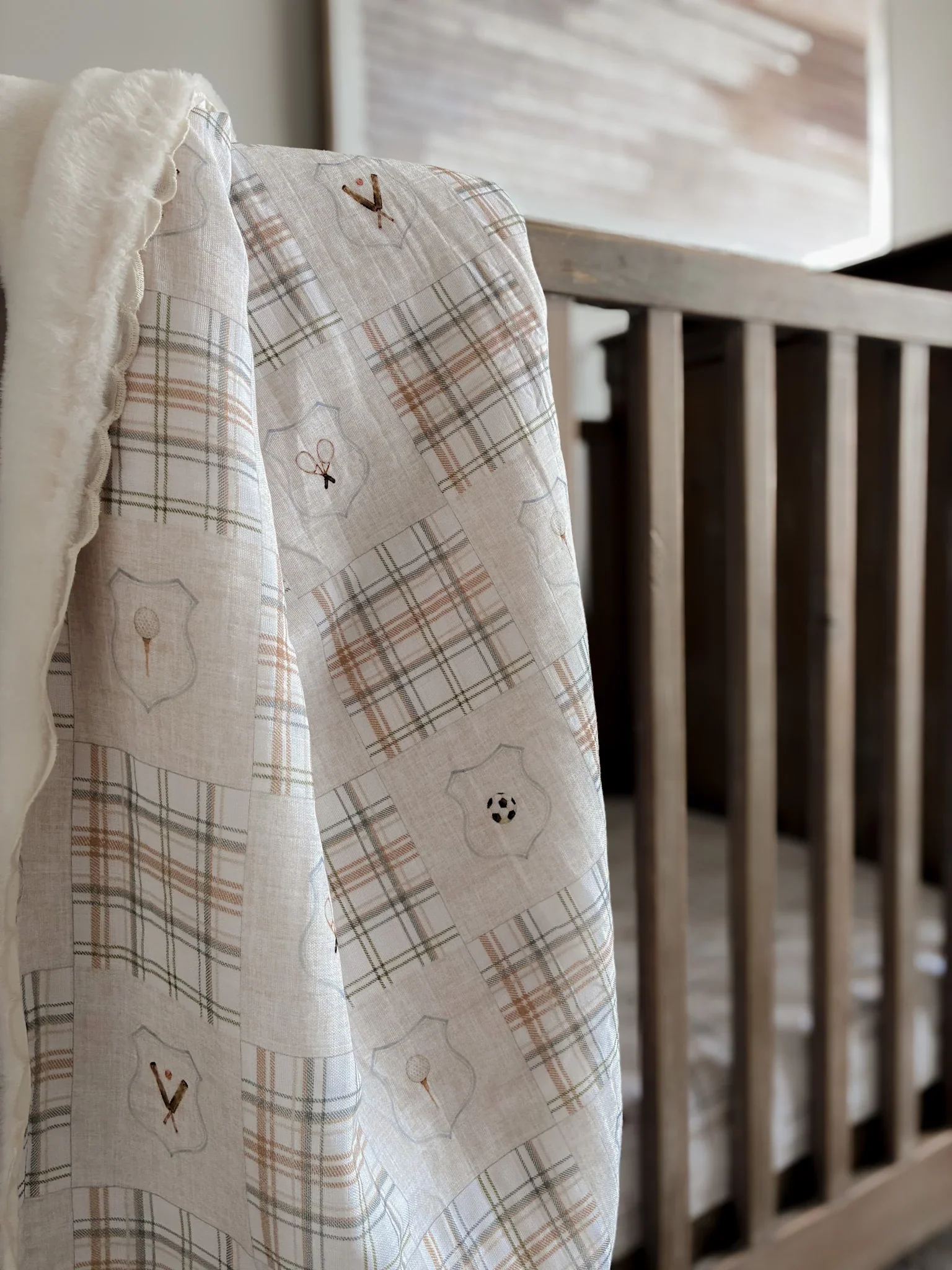 Pop Ya Tot - Old Sport Fur Lined Cot Blanket - Image 3