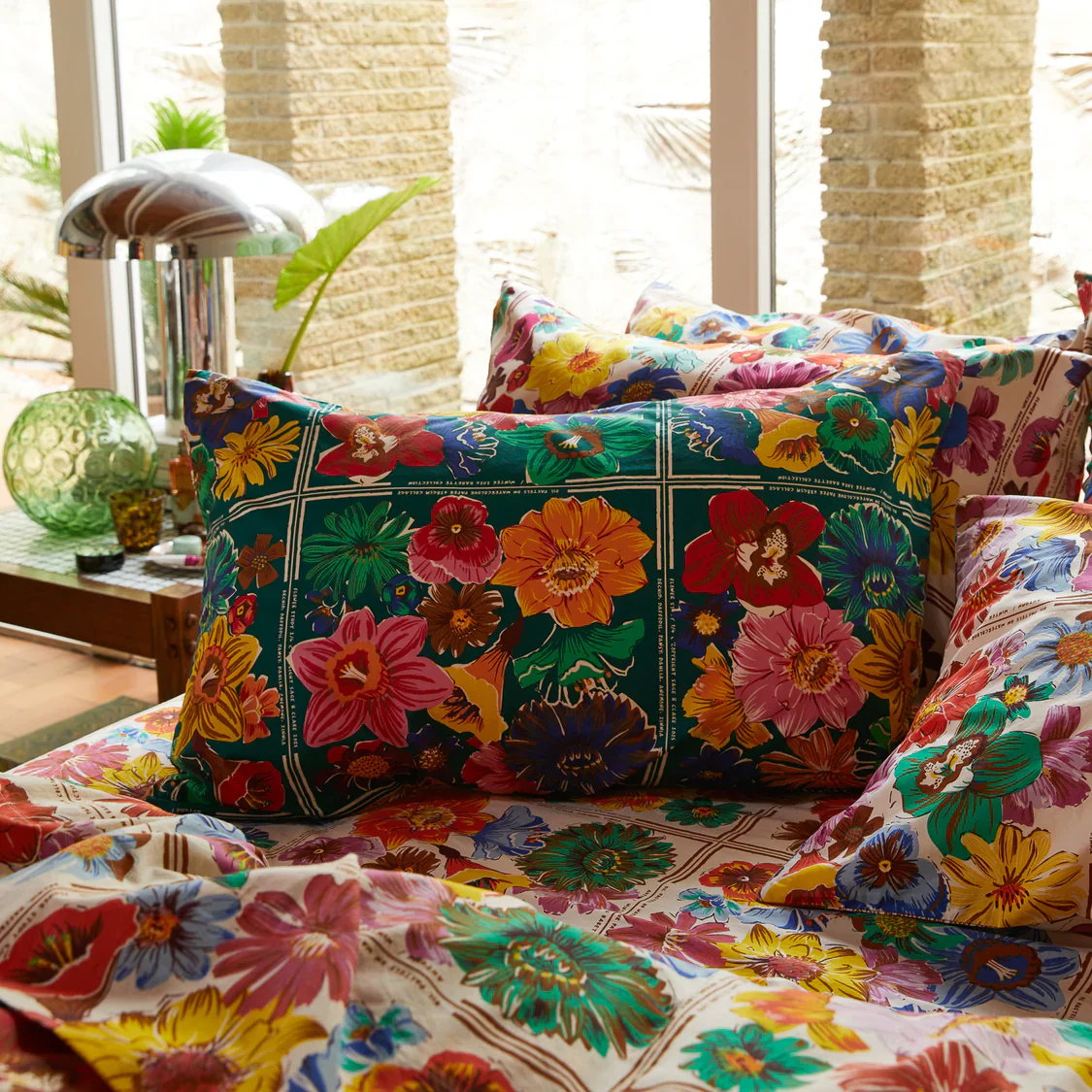 Sage & Clare - Ines Cotton Pillowcase Set - Verdant