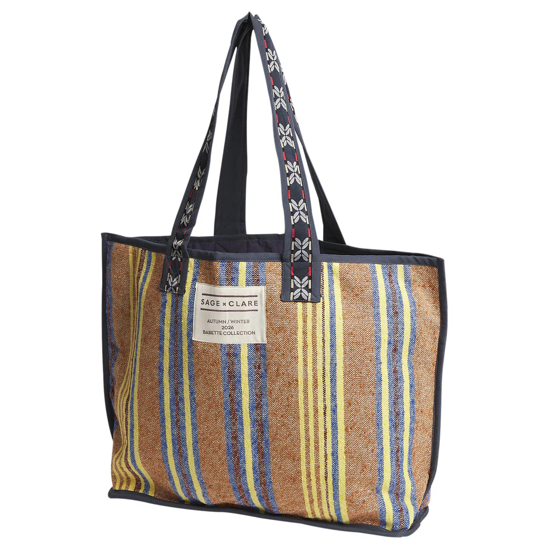 Sage & Clare - Nicolette Woven Tote Bag - Russet - Image 3