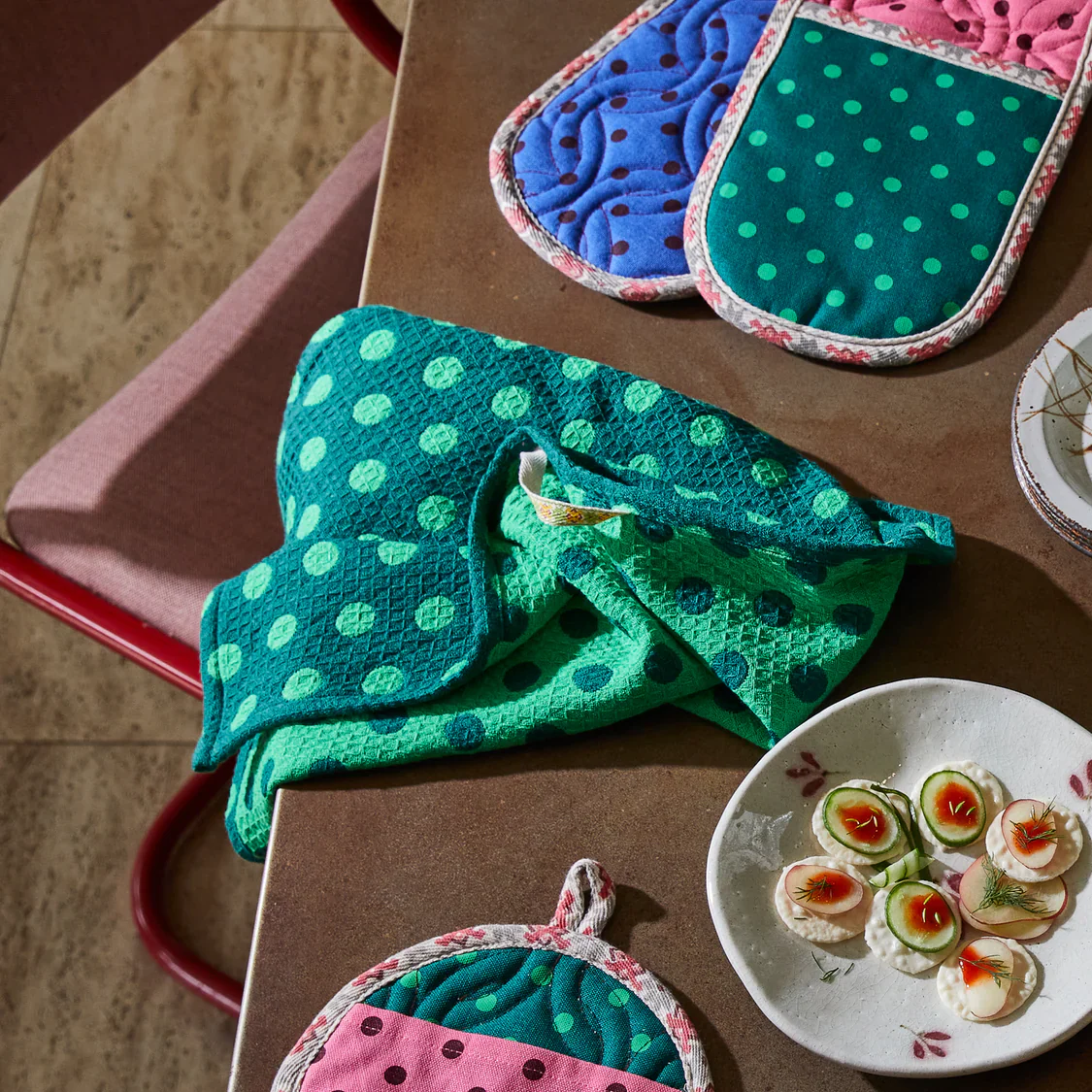 Sage & Clare - Paige Tea Towel - Verdant