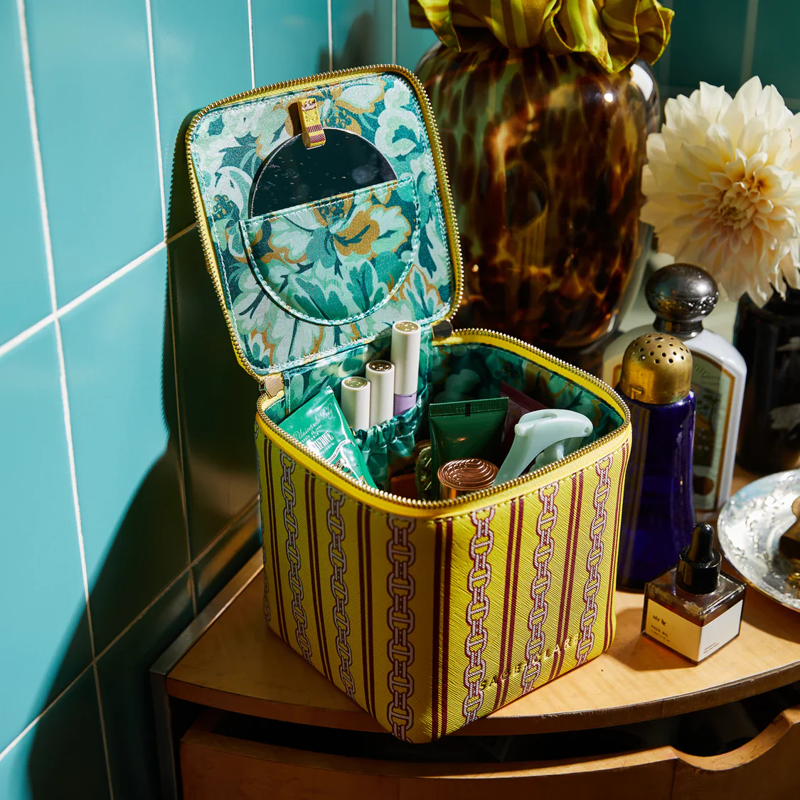 Sage & Clare - Acadia Cosmetic Case - Mustard - Image 3