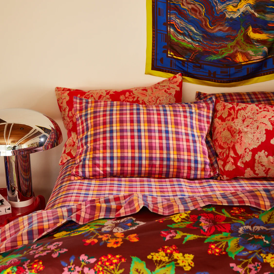 Sage & Clare - Stela Cotton Pillowcase Set - Pansy