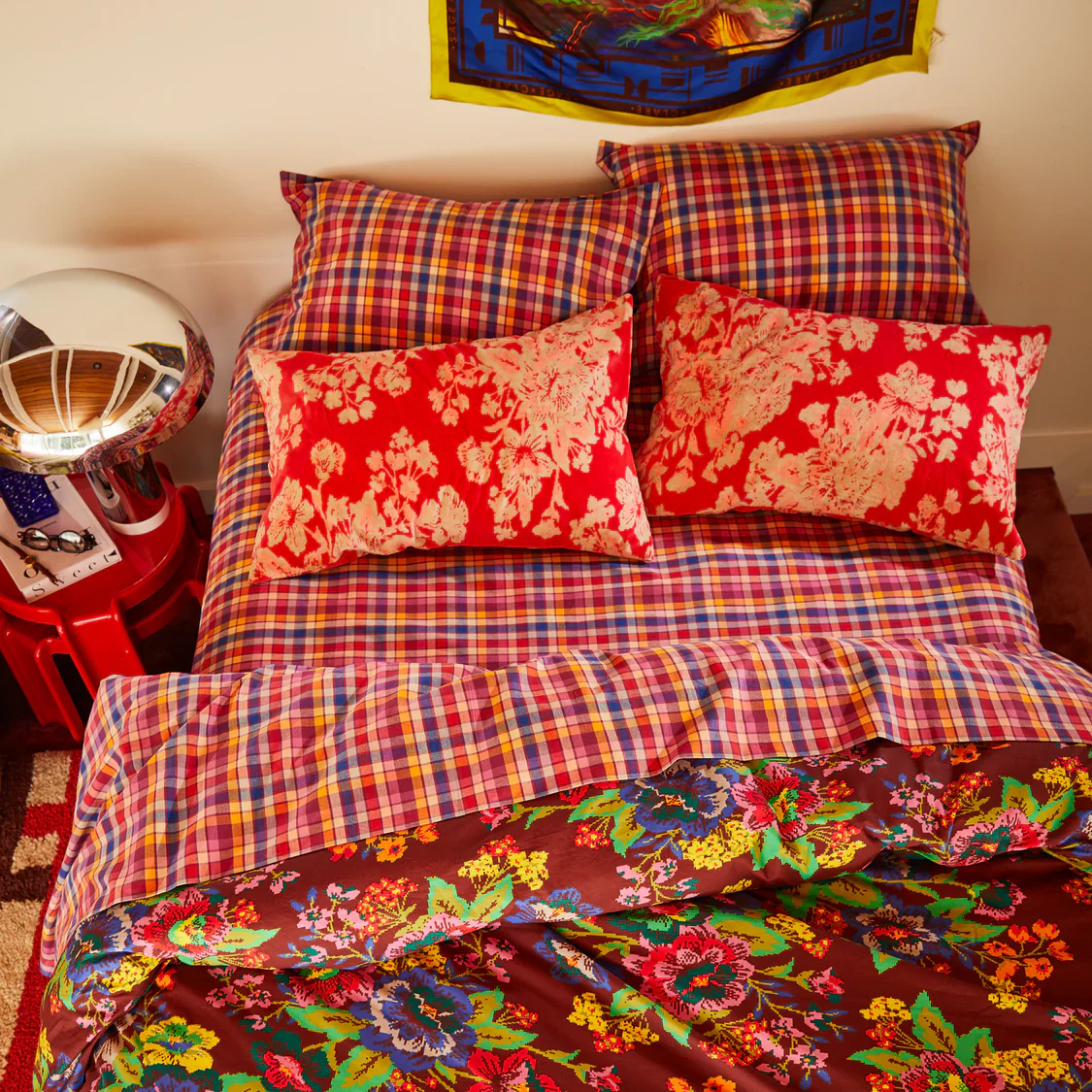 Sage & Clare - Stela Cotton Pillowcase Set - Pansy - Image 3