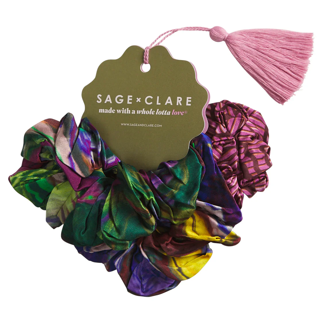 Sage & Clare - Zoi Silk Scrunchie Set - Image 4