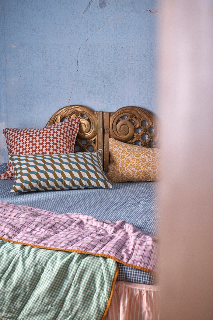 Society of Wanderers - Cefalù Check Fitted Sheet - Queen - Image 4