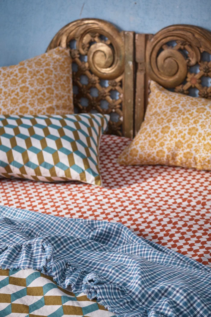 Society of Wanderers - Cefalù Check Flat Sheet - Queen - Image 3