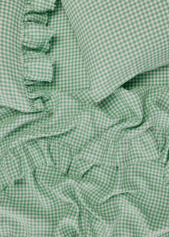 Society of Wanderers - Fresco Gingham Flat Sheet - Queen - Image 3