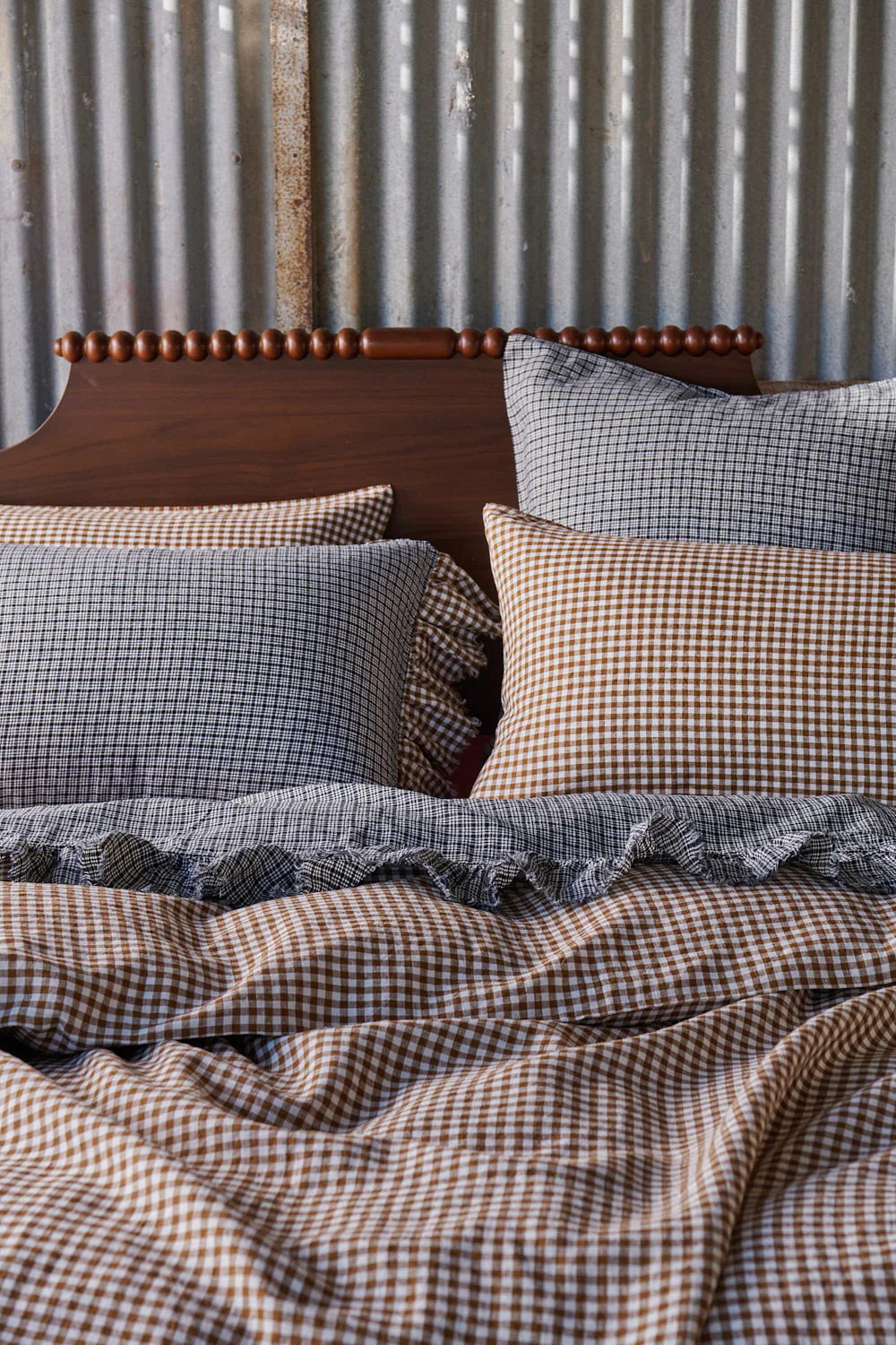 Society of Wanderers - Gumnut Gingham Duvet Cover - Super King - Image 5