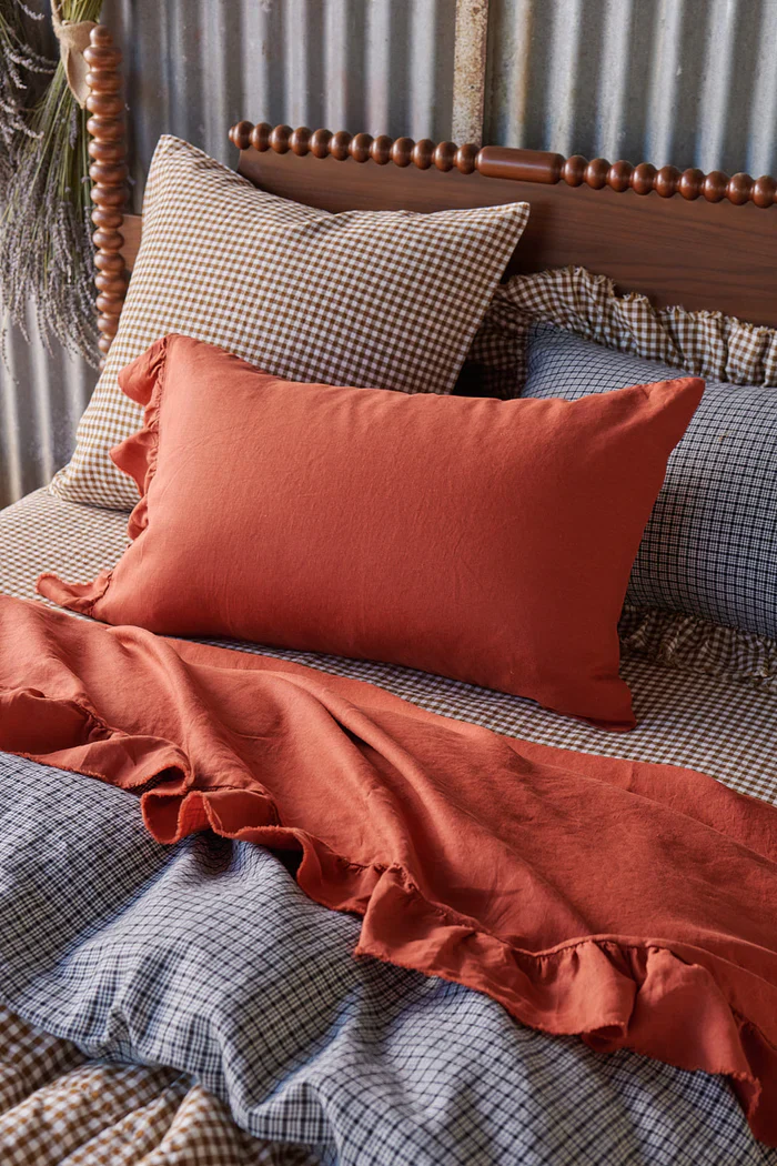 Society of Wanderers - Gumnut Gingham Pillowcase Set - Euro - Image 3