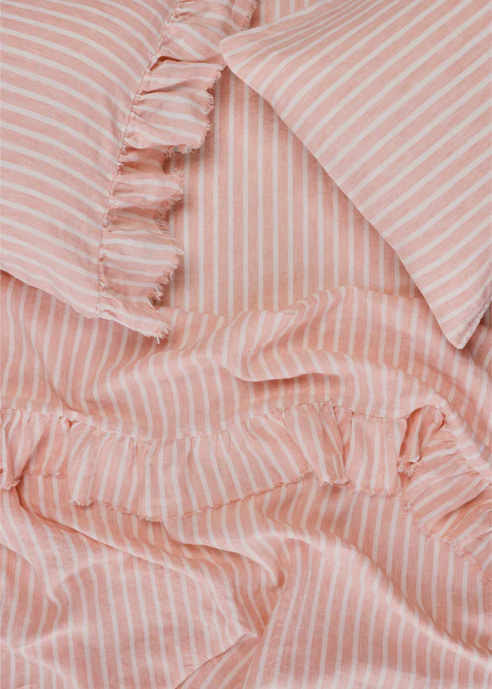 Society of Wanderers - Pesca Stripe Flat Sheet - King - Image 4
