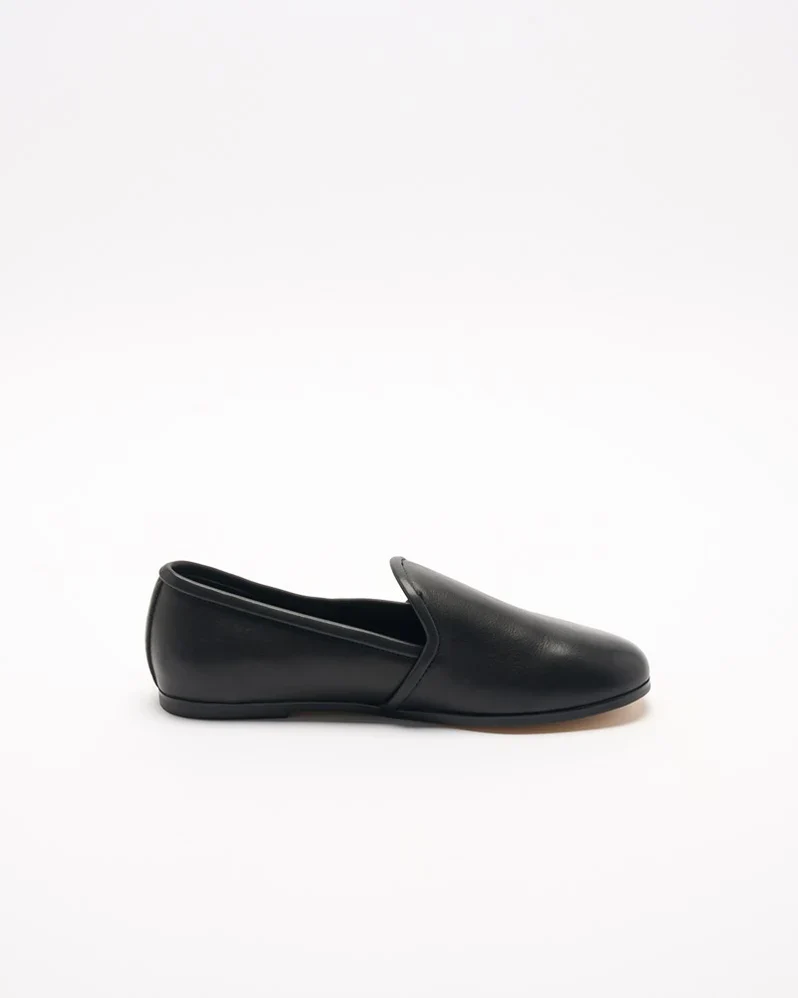 Walnut - Lulu Leather Loafer - Black - Image 3