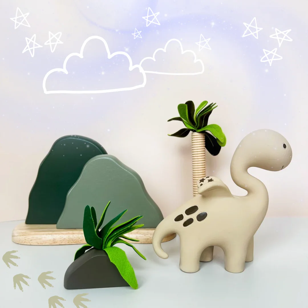 Winnie Parkes - Diplo the Dino-Dragon Teether - Natural Brown - Image 3