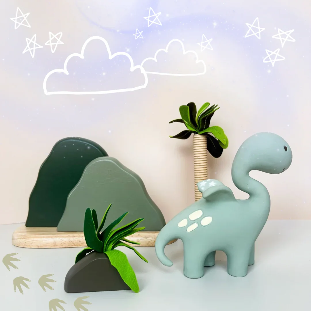 Winnie Parkes - Diplo the Dino-Dragon Teether - Sage - Image 3